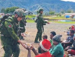 Koops TNI Habema Berbagi Kasih: Bagikan Sembako, Makan Bergizi Gratis, dan Pelayanan Kesehatan kepada Masyarakat Distrik Gome