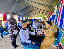 Peduli Kesehatan, Prajurit dan Jalasenastri Lanal Bintan Ikuti Skrining PTM dan Cek Kesehatan Gratis