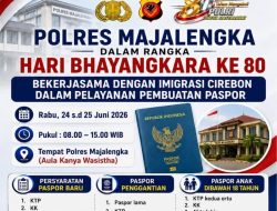 Peringati Hari Bhayangkara ke-80, Polres Majalengka dan Imigrasi Cirebon Gelar Layanan Paspor Jemput Bola di Aula Polresta