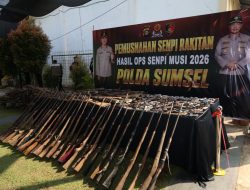 Negara Hadir Berantas Senpi Ilegal, Polda Sumsel Musnahkan Ratusan Senjata Api Hasil Ops Senpi Musi 2026