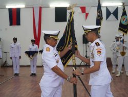 Putra Nias Resmi Pegang Tongkat Komando, Laksda TNI Sarimpunan Tanjung Pimpin Sertijab Danlanal Nias