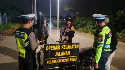 Jaga Jakarta Jaga Bekasi, Polsek Cikarang Pusat Gelar OKJ Antisipasi Kejahatan Jalanan