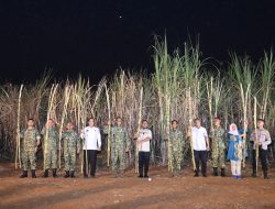 Lanud Sultan Hasanuddin Gelar Panen Raya Tebu Serentak di Takalar, Dukung Ketahanan Pangan Nasional