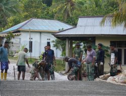Progres Pengecoran Jalan TMMD Ke-129 Kodim 1807/Sorong Selatan Capai 55 Persen, Wujud Nyata Pengabdian TNI Membangun Desa