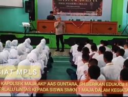 Membentuk Generasi Taat Aturan: Kapolsek Maja Jadi Pembicara Utama dalam MPLS SMK Negeri 1 Maja