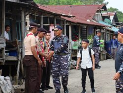 Saka Bahari Lanal Dumai Kobarkan Semangat Nasionalisme dan Peduli Pesisir di Kampung Nelayan