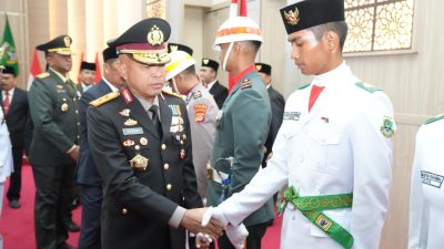 Kapolda Banten Hadiri Pengukuhan Paskibraka dan Pasukan 45 Provinsi Banten 2026