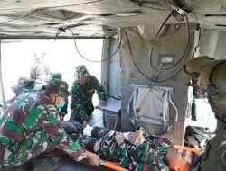 TNI Asah Kemampuan Evakuasi Medis Udara dengan Helikopter Bell 412 dalam Latgabma Keris Woomera 2026