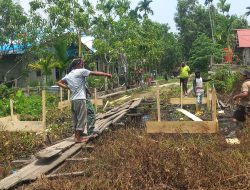 Satgas TMMD ke-130 Bangun Jembatan, Permudah Akses Jalan Masyarakat
