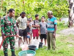 Satgas TMMD Kodim 1808/Mansel Bantu Masyarakat Penuhi Kebutuhan Air Bersih