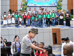 Di Sela Rakernis, Kapolda NTT Berbagi Tali Asih dan Perlengkapan Sekolah untuk Anak Yatim