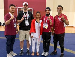 Atlet Taekwondo Indonesia Meraih Medali Emas Kategori Cadet U47 Putri di Doha, Qatar