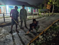 Kejar Target TMMD ke 130, Satgas Bersama Masyarakat Lembur Hingga Larut Malam 